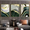 Home wall decoration goods simple modern abstract metal frame crystal art painting