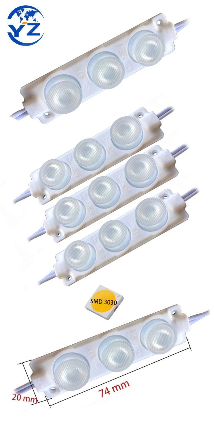 Factory Price Ip67 CE Rohs 3030 400LM Injection 3 Smd DC 12V 24 Volt Single White Led Module Light For Channel Letter And Sign