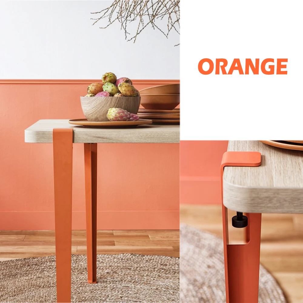 Kaliteli Özelleştirilmiş Boyutu Metal Kelepçe Mobilya Ayakları Kırmızı