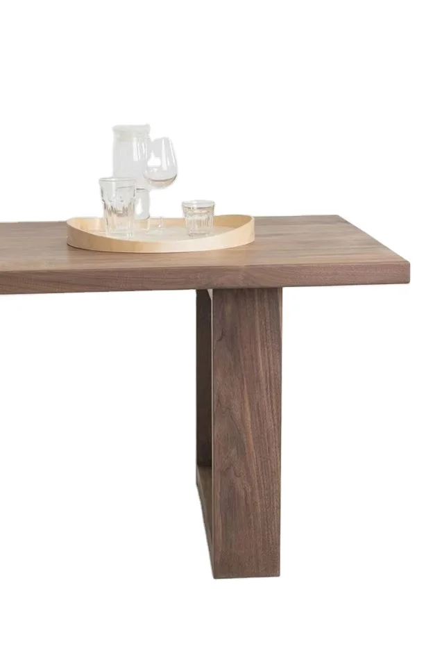 Black Walnut Solid Wood Dining Table Rectangular Modern Minimalist ...