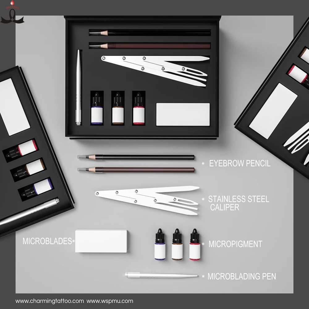 Oem / Odm Professional 3d Eyebrow Microblading Kit Tattoo Embroidery