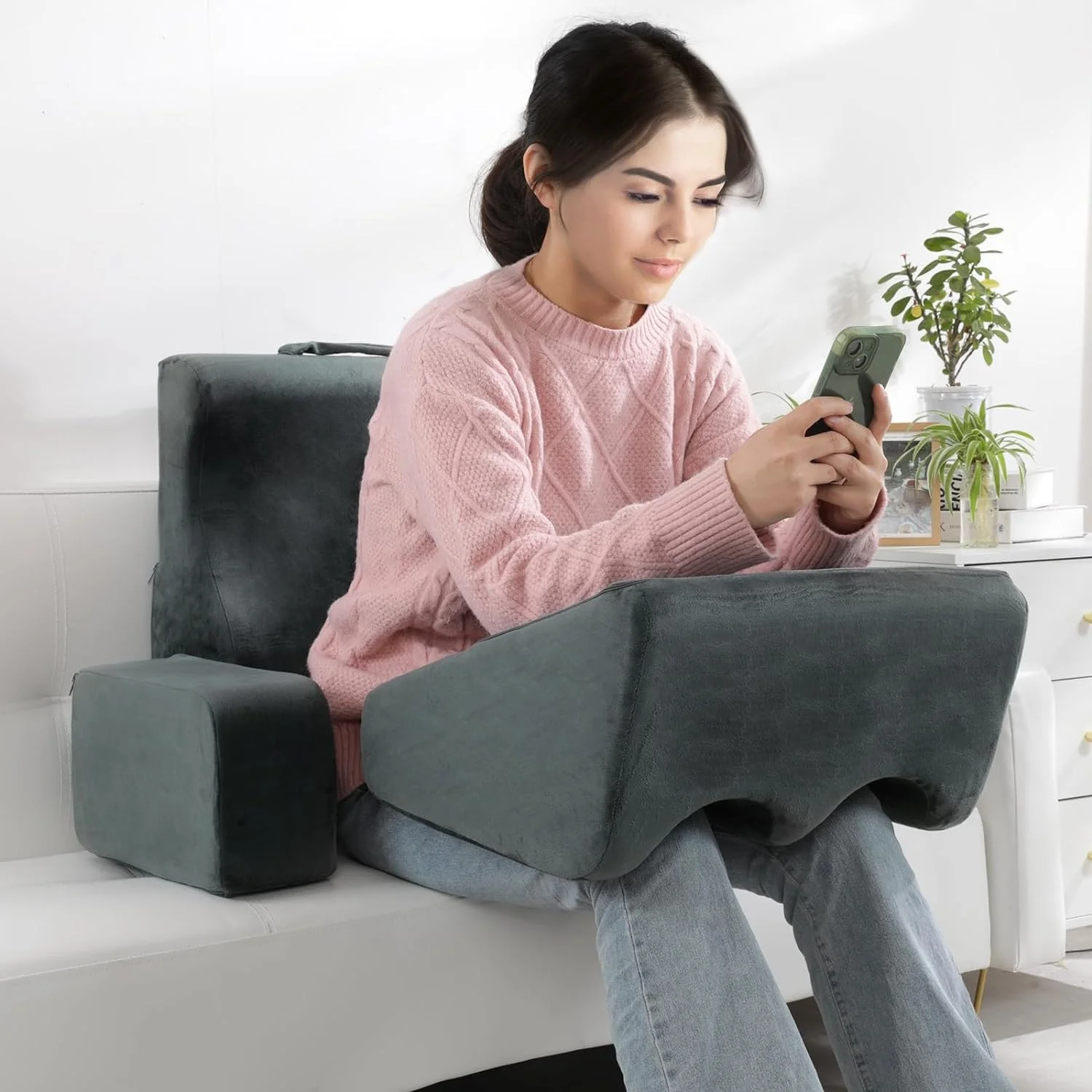 High Density Foam Reading Back Knee Support Wedge Pillow For Pain