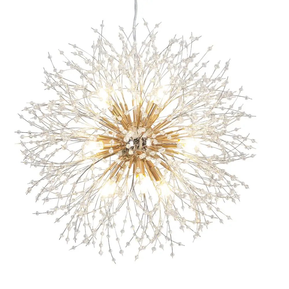 Modern Firework Light Ceiling Lights Fixtures Crystal Pendant Lighting Chandeliers for Living Room Bedroom