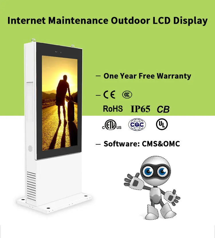 Equipment stand lcd signage high bright machine advertising digital display screens tv outdoor monitor