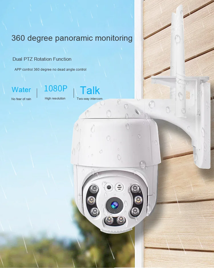 A12 V360Pro Outdoor Smart AI CCTV Wifi Camera 2MP Full HD 1080P PTZ Night Vision Waterproof Features Two-Way Voice Cloud Data