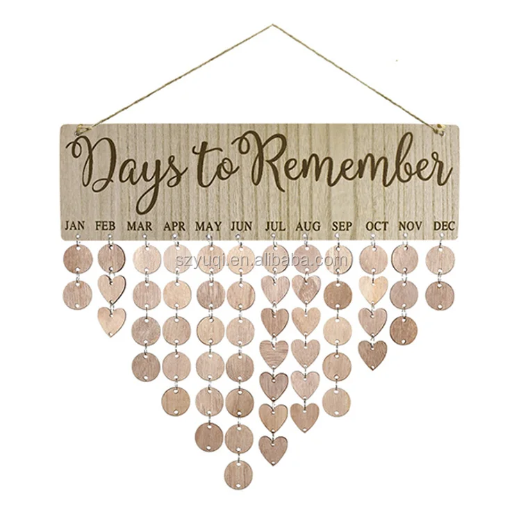 Amazon Top Seller Wood Crafts DIY Advent Wooden Calendar Handmade Gifts For Family Friends