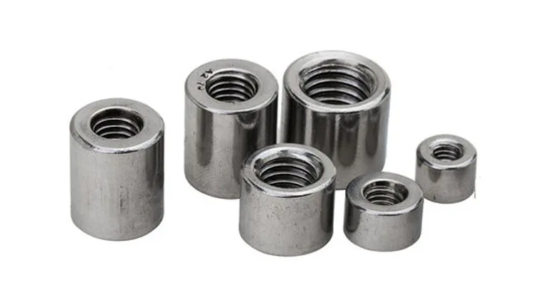 steel extension thickened circular nut cylindrical screw nut m3