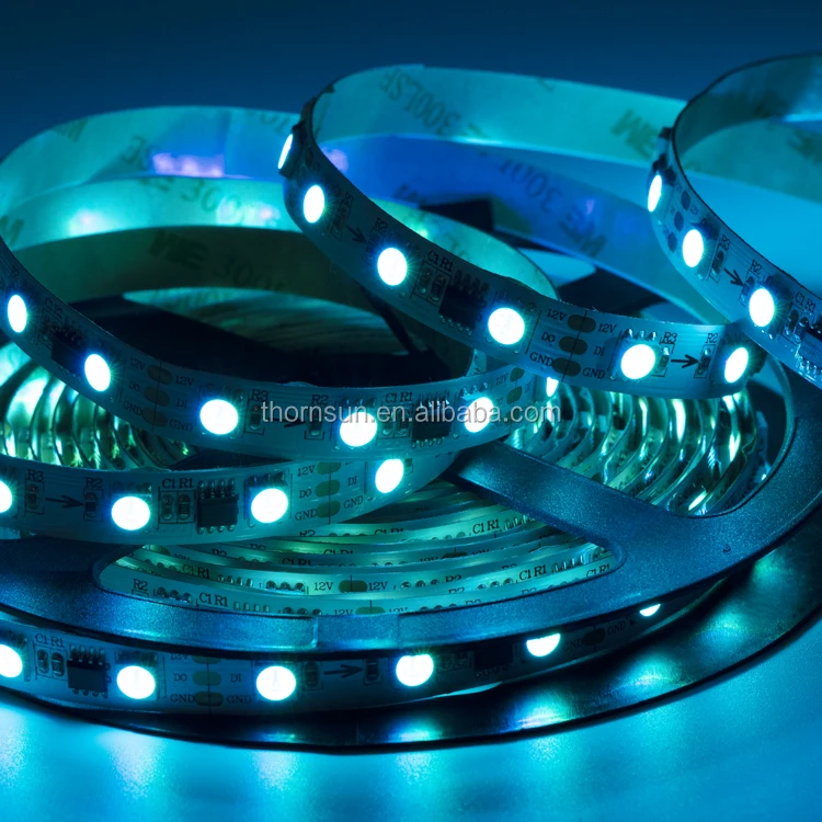 ws2811 ic programmable rgb led pixel tape60leds led strip 12v