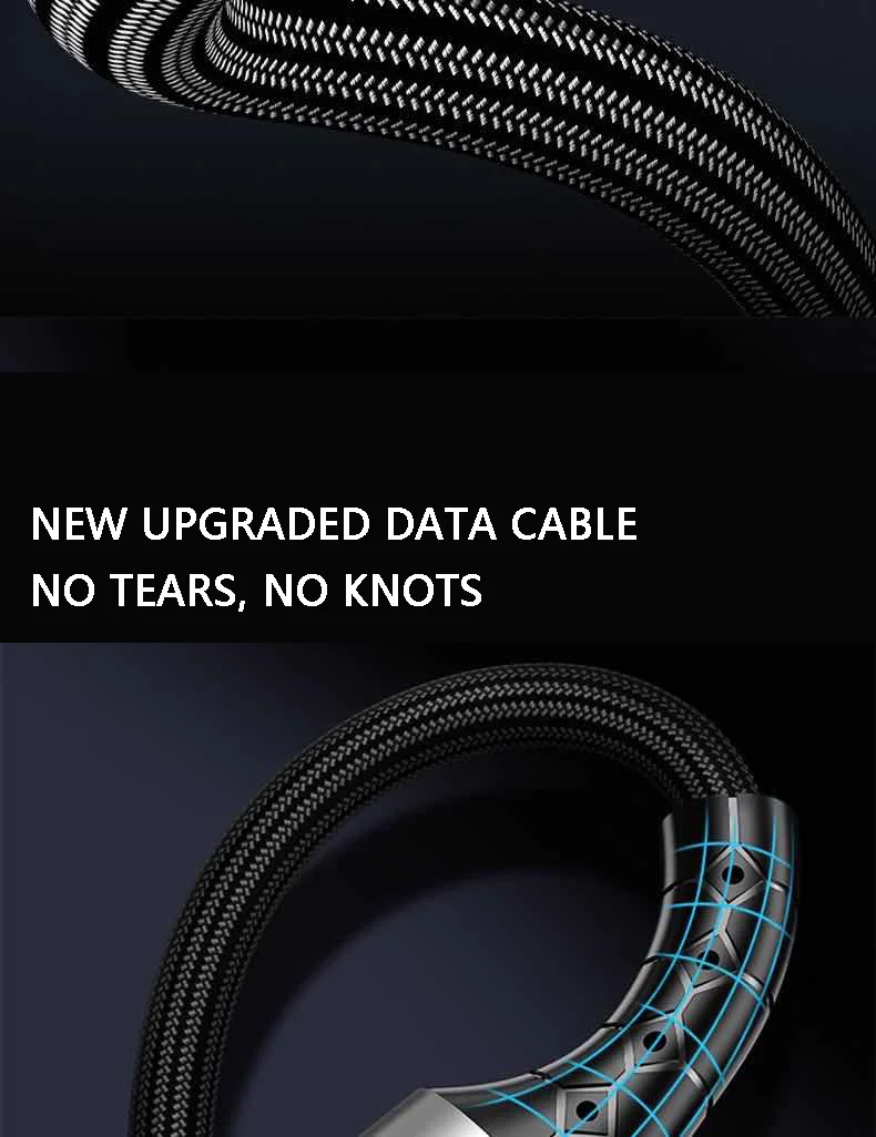 Hot selling zinc alloy nylon braided fast charging cable nylon data cable for Android Phone - ANKUX.COM