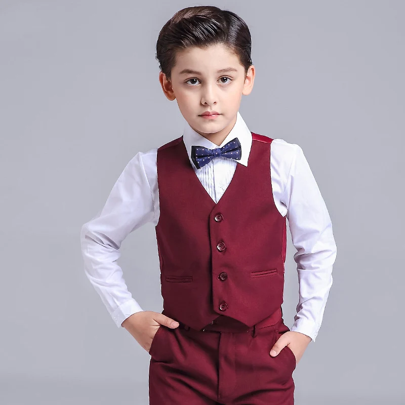 In Stock 3 Piece Burgundy Boy Wedding Wine Red Cheap Ready To Ship Men  Suits - Buy 3 Piece Boy Suits,Burgundy Boy Suits,Boy Wedding Suits Product  on 