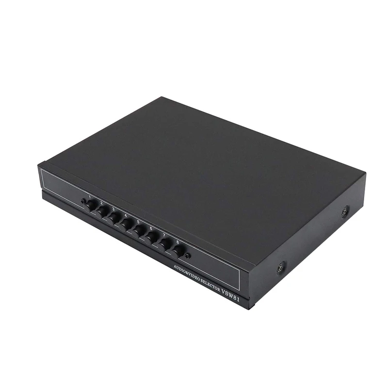 8 Ports Composite 3 Rca Video Audio Switcher Av Switch Box Selector 8