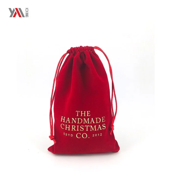 
High Quality Custom Logo Luxury Drawstring Jewelry small velvet dust bag 