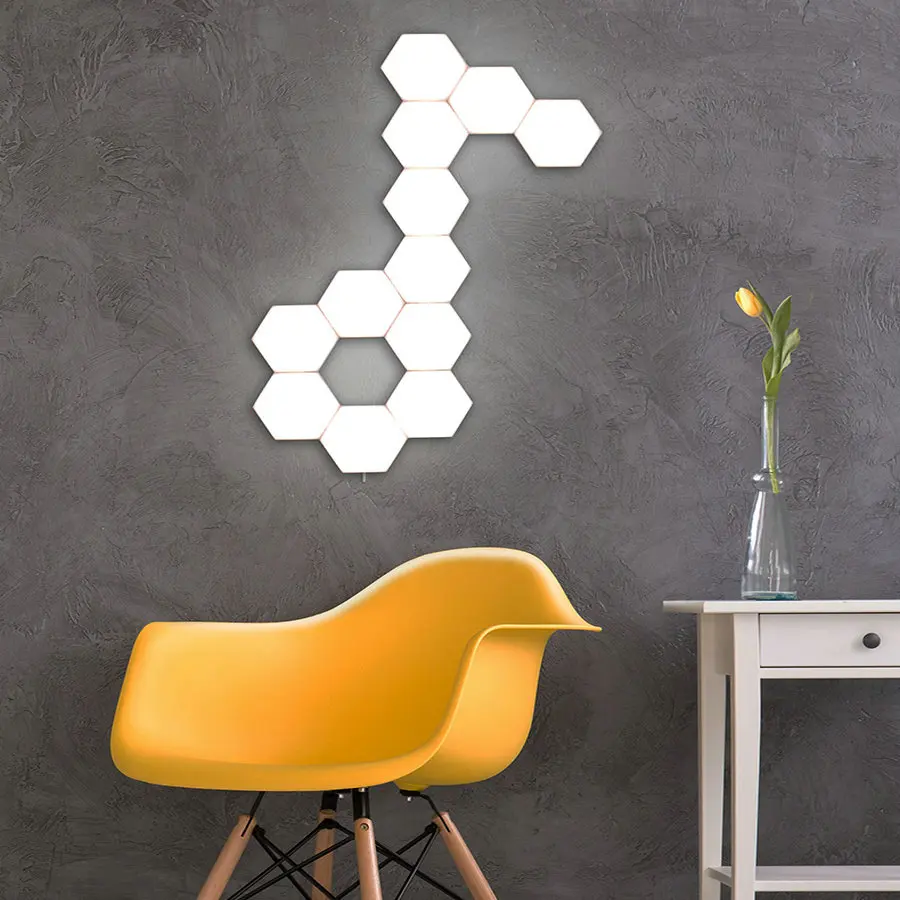 IR 2020 hexagon light  electronics touch sensor wall lamp activated lamps bedisde hexagon honeycomb Quantum led modular light