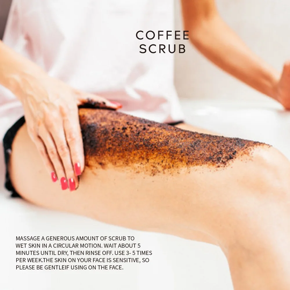 100% Organic Arabica Coffee Body Scrub Natural Exfoliator Body Scrub Normal Skin Coffee Scrub