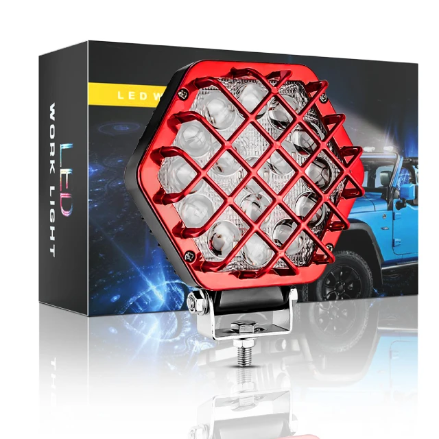 DXZ Red LED Work Lights 48W 16Led Truck Tractor Boat Work Lamp for Sale