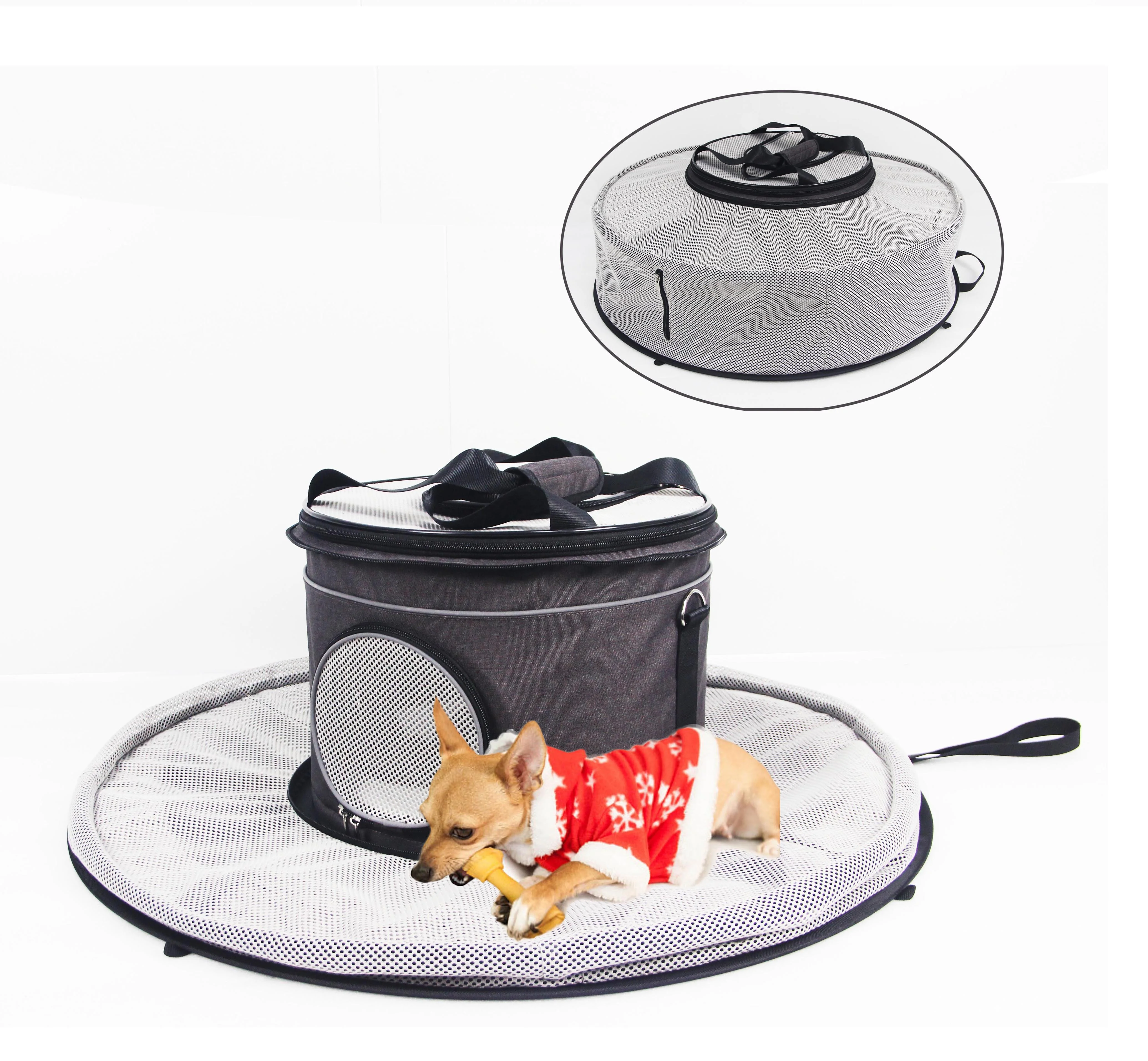 Outdoor Travel Foldable Collapsible Dog Playpen With Soft Mat Portable