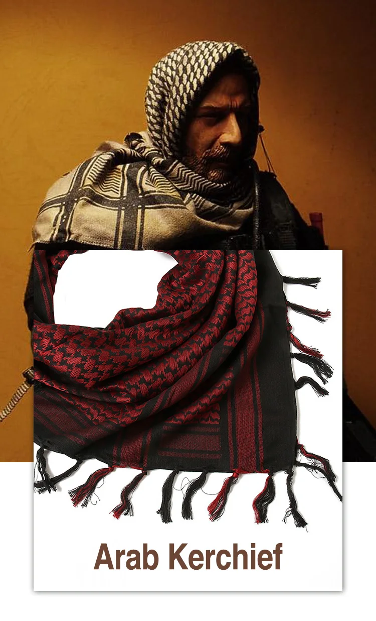 Cheap Fashion shemagh Mens Square Outdoor Shawl Military Arab Tactical  Desert Army Shemagh KeffIyeh Arafat Scarf Fashion