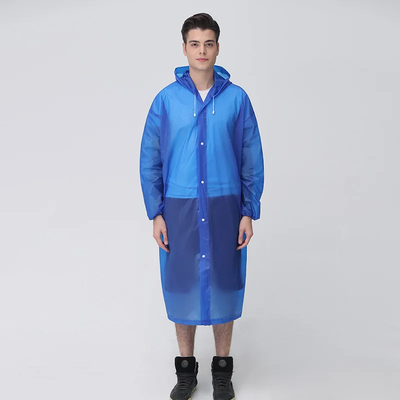reusable biodegradable eva rain poncho, adult women