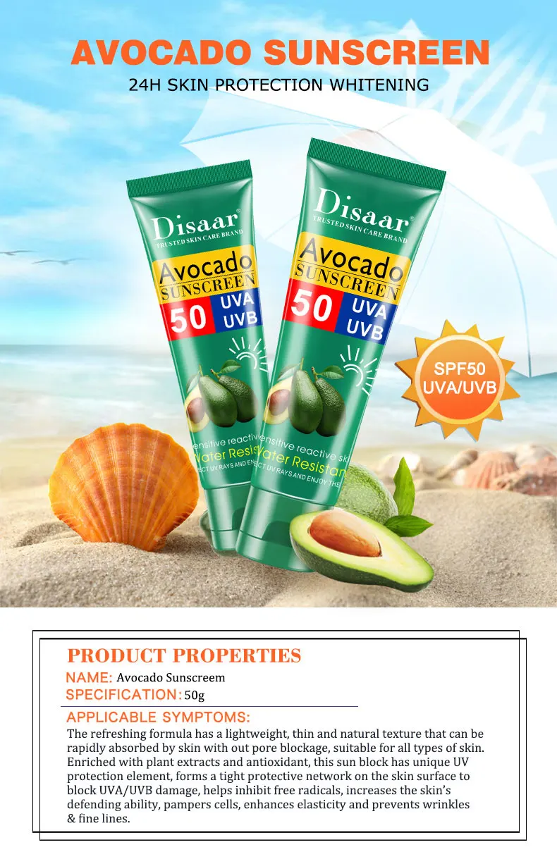 disaar avocado sunscreen