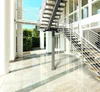 European style rubber wood outdoor straight staircase prices