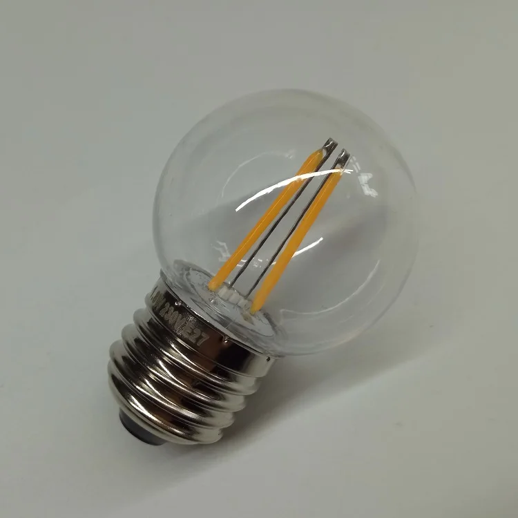 Cheapest plastic E27 dimmable led bulb 2700k 2w led spiral dimmable filament bulb 230v