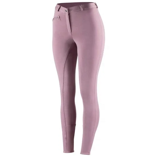 2019 定制拉链口袋女士马术硅胶骑马马裤紧身裤马
