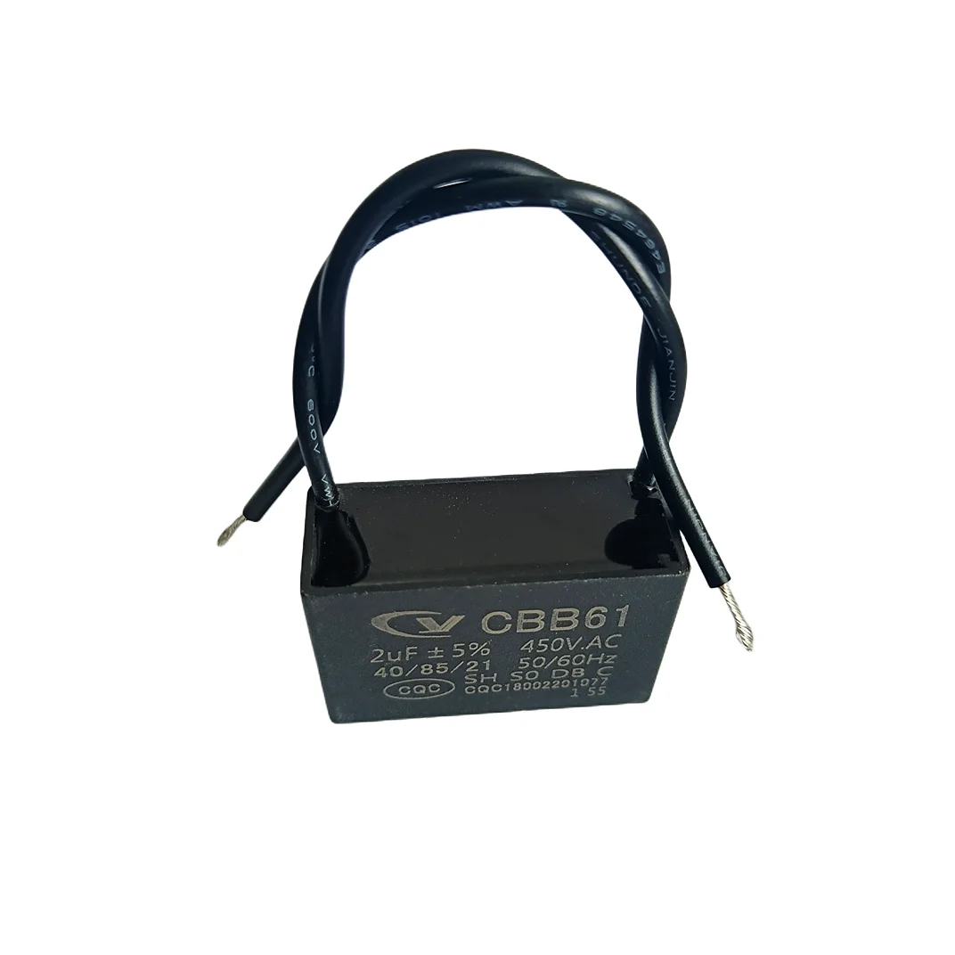 Cbb61 Fan Capacitor 2uf 450v Original Motor Start Capacitor Film Cbb61