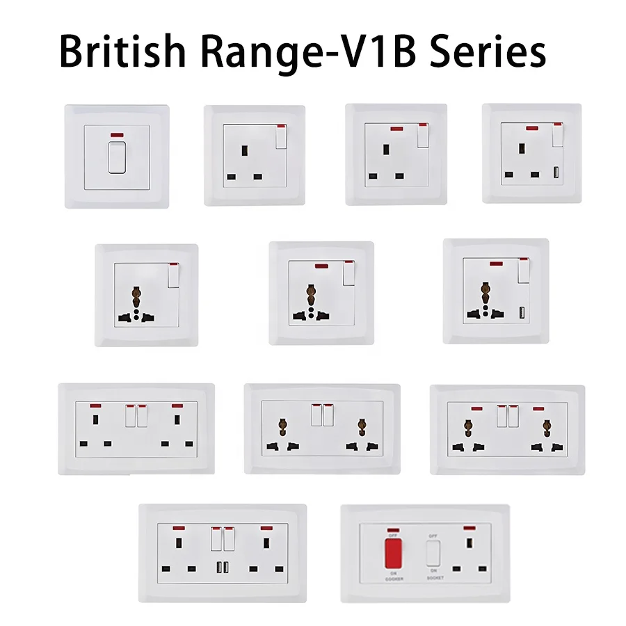 VNX High Power Control Air Conditioner Water Heater Switch,double Pole Double Break Switch Panel, UK Standard 20A Wall Switch