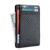 Ready to ship Card Holder Carbon Fiber Genuine Leather Wallet For Credit Card