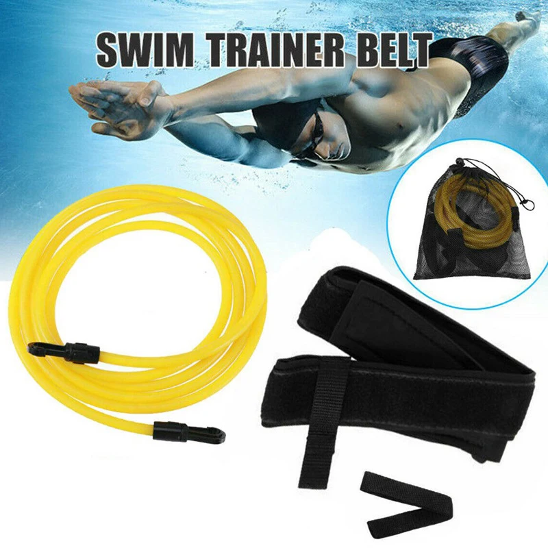 4pcs/set Swim Trainer Belt Swimming Resistance Tether Leash Pool
