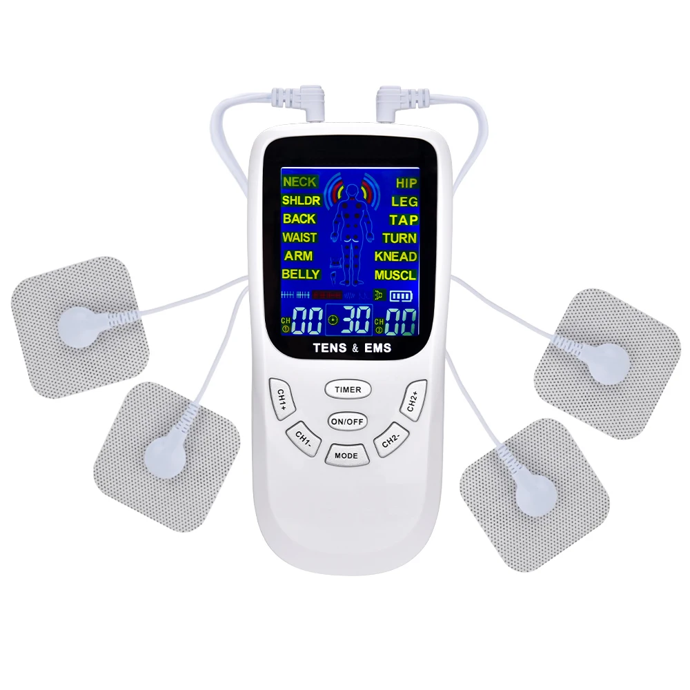 12 Modes Electric Ems Therapy Pulse Muscle Stimulator Pain Relief ...