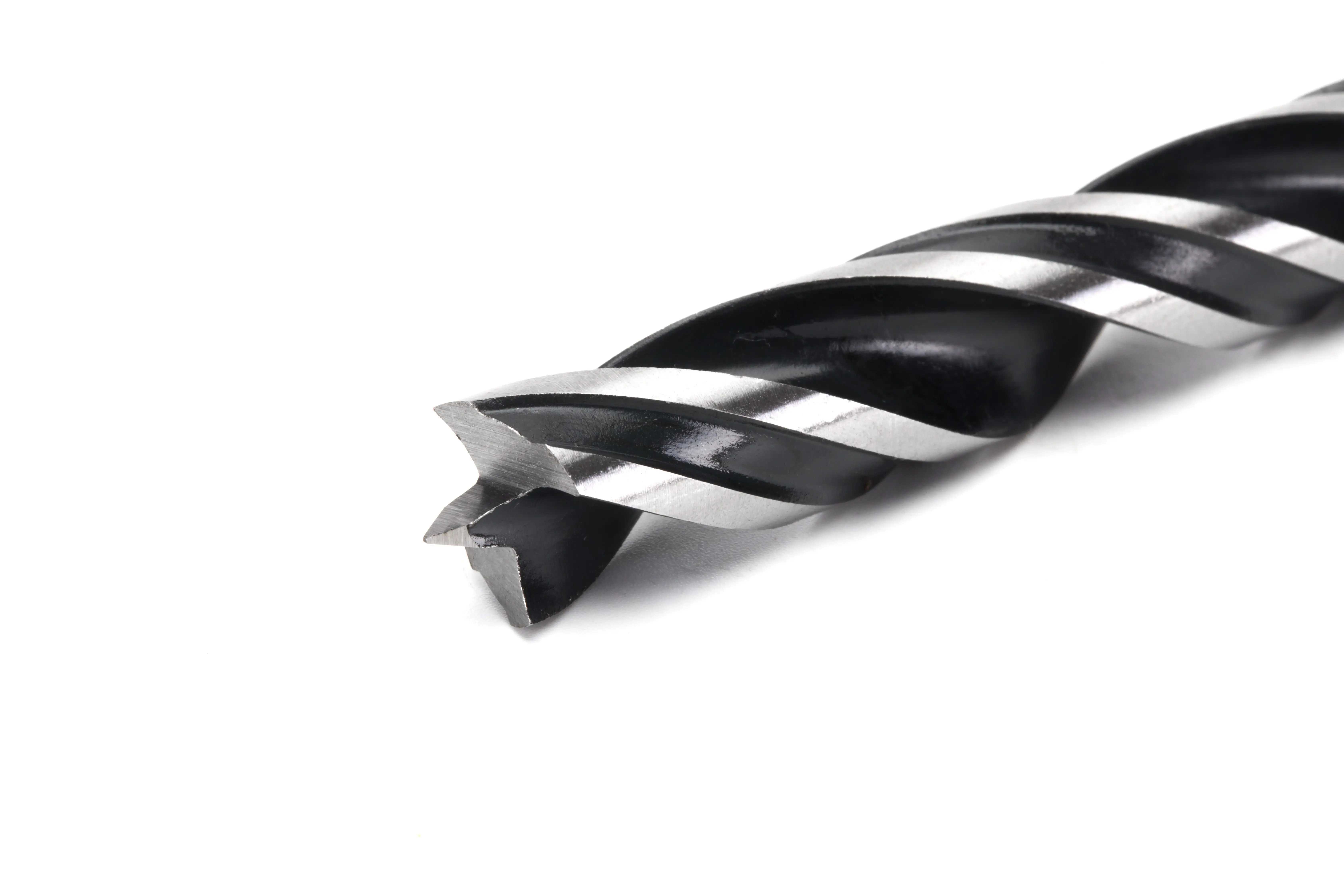 High Quality Brad Point Double Groove Wood Working Drill Round Shank