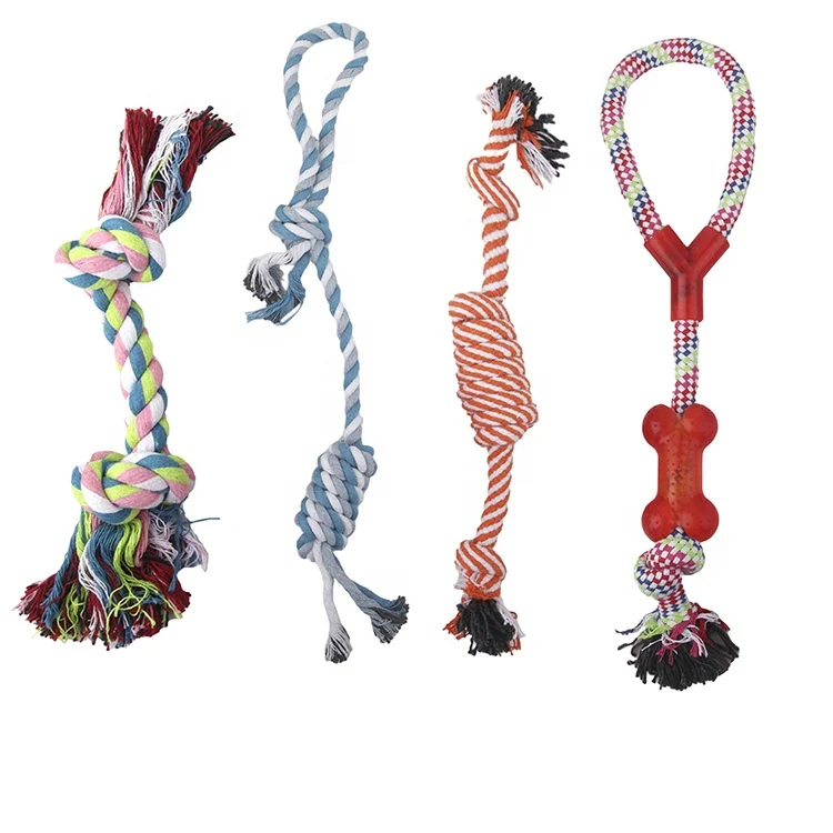 Heavy Duty Training Interactive Play Tough Twisted Pet Dog Chew Rope