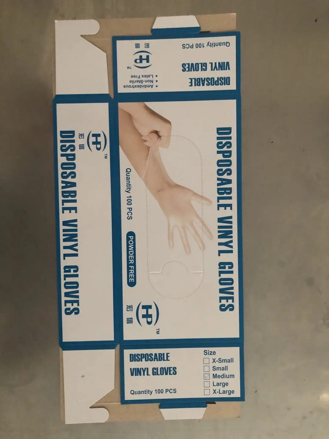disposable vinyl gloves powder free gloves for industrial