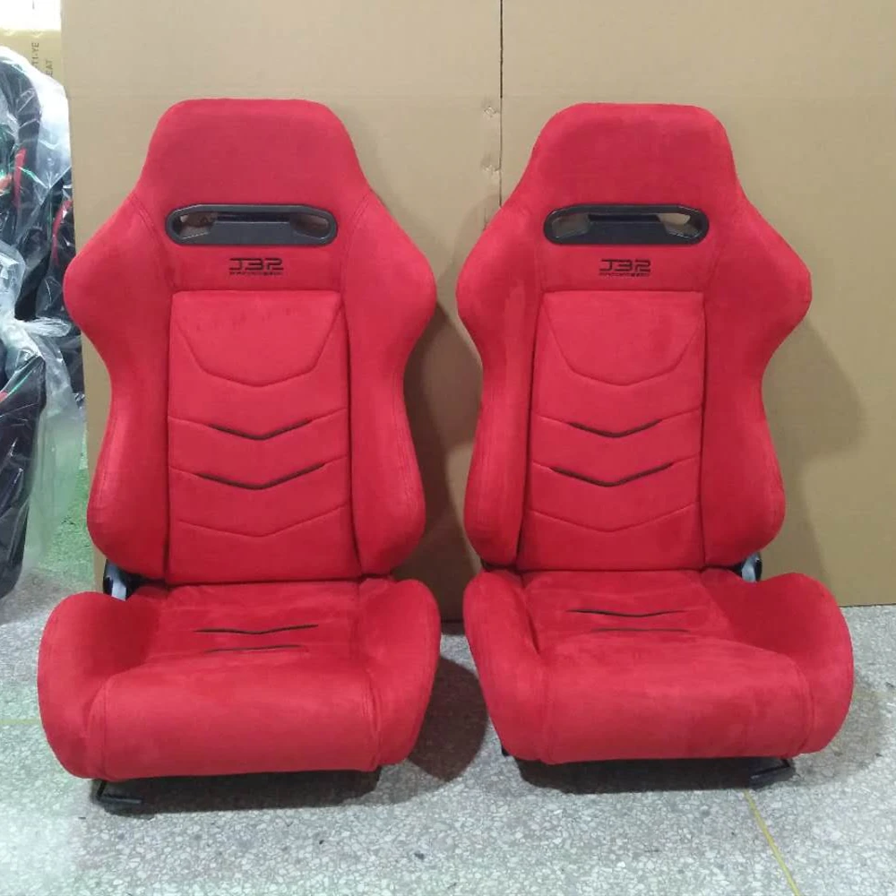 Jbr 1075 Series Wholesale Car Seats Red Suede Sport Car Seat Adjustable