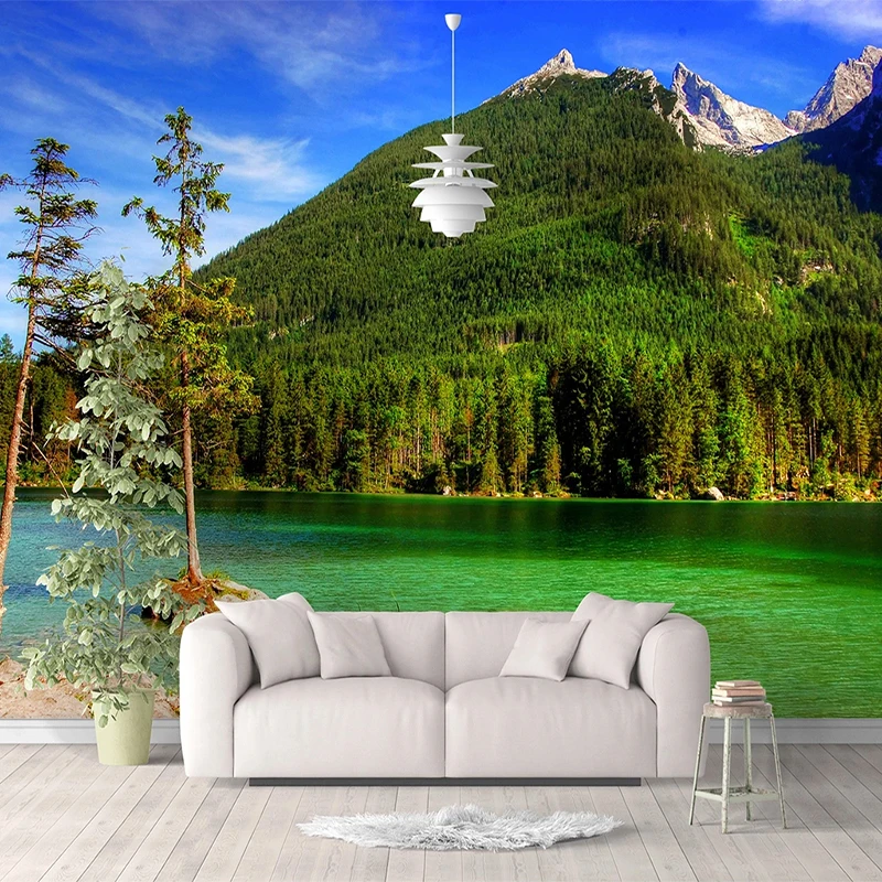 カスタム写真の壁紙緑の山自然風景壁画de Pared3dリビングルーム研究オフィスレストラン壁の装飾絵画 Buy Meuble テレビ壁画 女の子セックスの写真の壁紙 3d の壁紙 Product On Alibaba Com