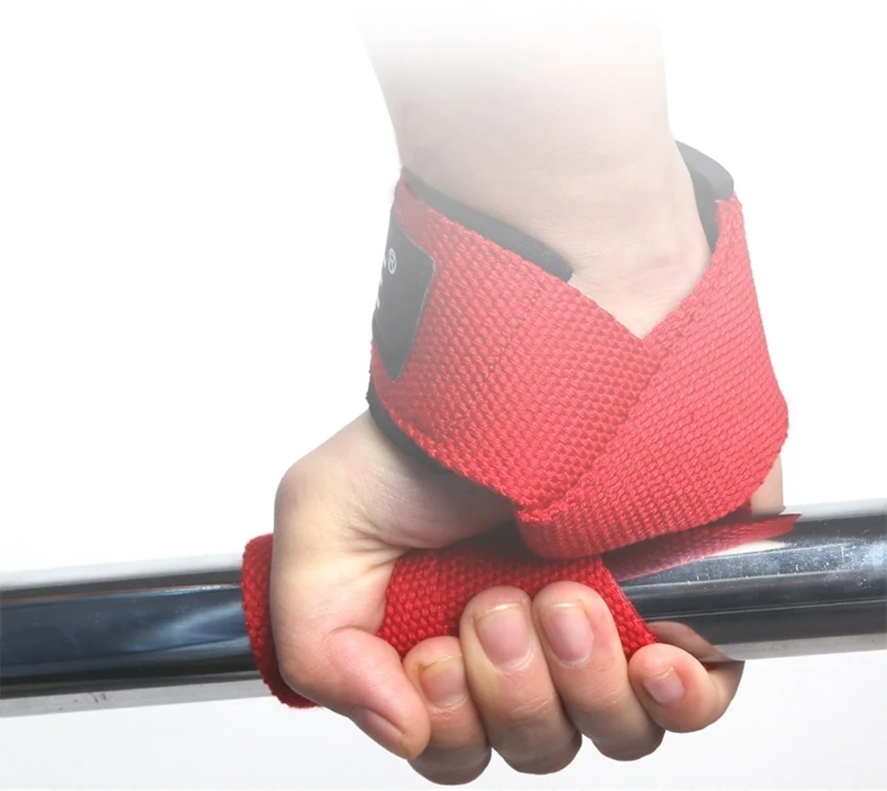 Custom Logo Adjustable Weight Lifting Wrist Straps Bodybuilding