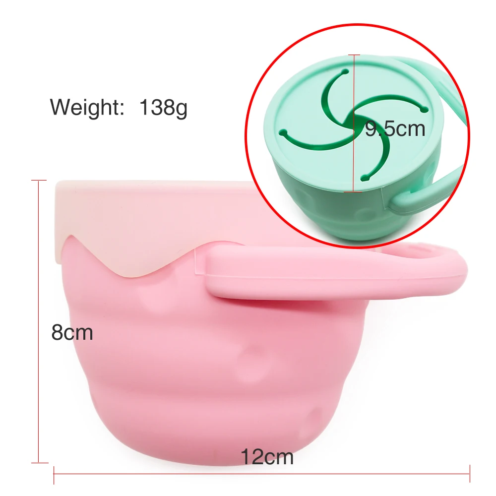 Water Leaf No Spill Collapsible Baby Food Snacks Silicone Baby Cups Foldable Kids Toddler
