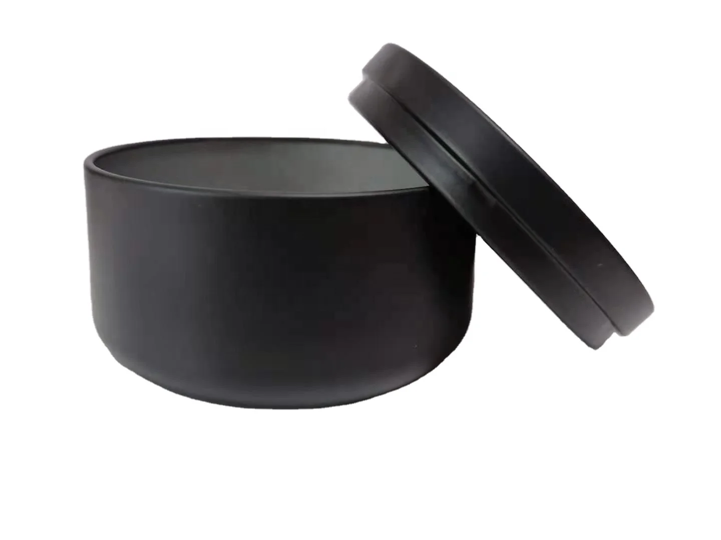 Amazon Hot Sale Matte Black Candle Tin 8oz Seamless Candle Container ...