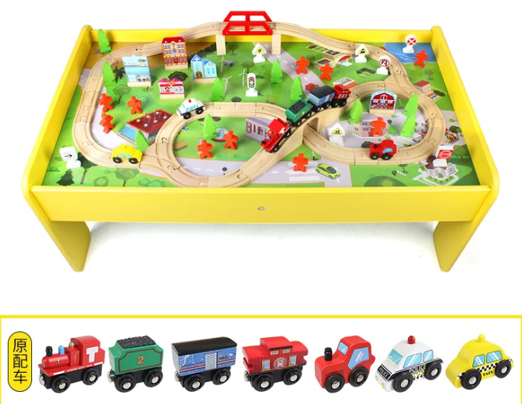 argos wooden train set