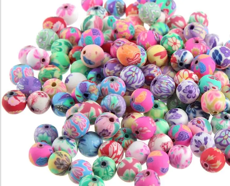 DIY polymer clay fruit flower heart loose beads for jewelry making  flag cake eyes polymer clay beads jewelry accessories.jpg