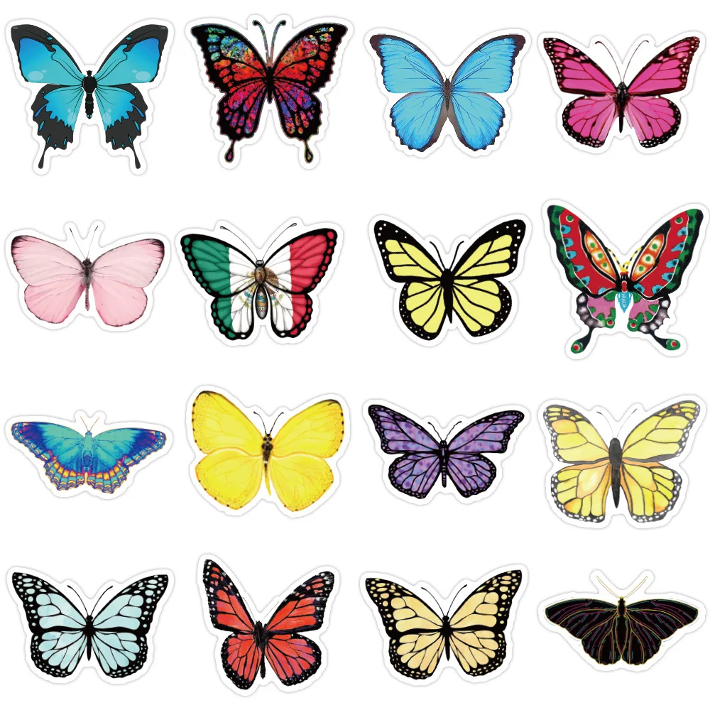 50pcs Colorful Butterfly Vsco Fresh Stickers For Girl Kid Vinyl ...