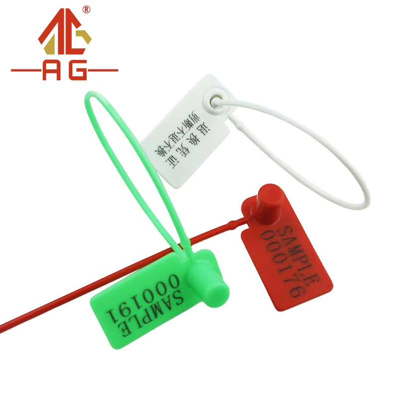  Manufacture customized indicative tags anti tamper fixed length plastic seals 