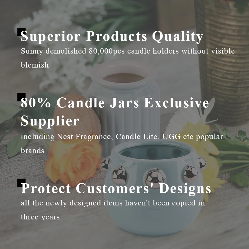 Custom Recycled Ceramic Candle Jar Empty