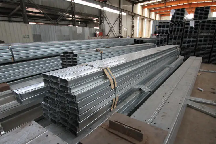 热镀锌 c型钢檩条/结构钢截面槽形钢 c u z 槽形梁 - buy c 形钢梁,钢