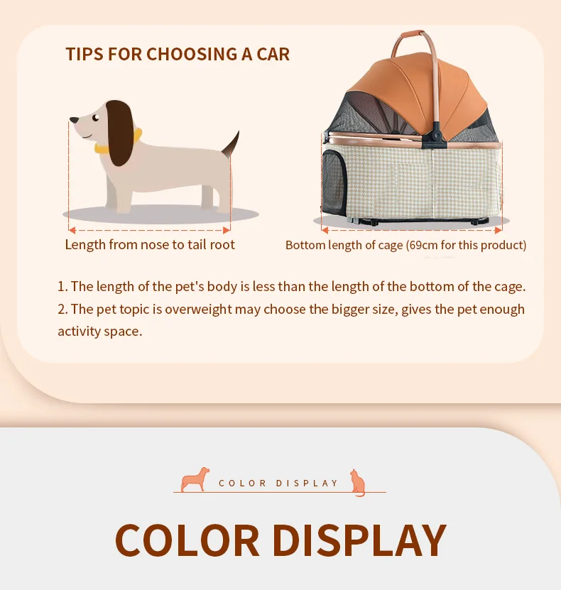 luxury-pet-stroller-with-shade-canopy-and-storage-basket-buy-foldable