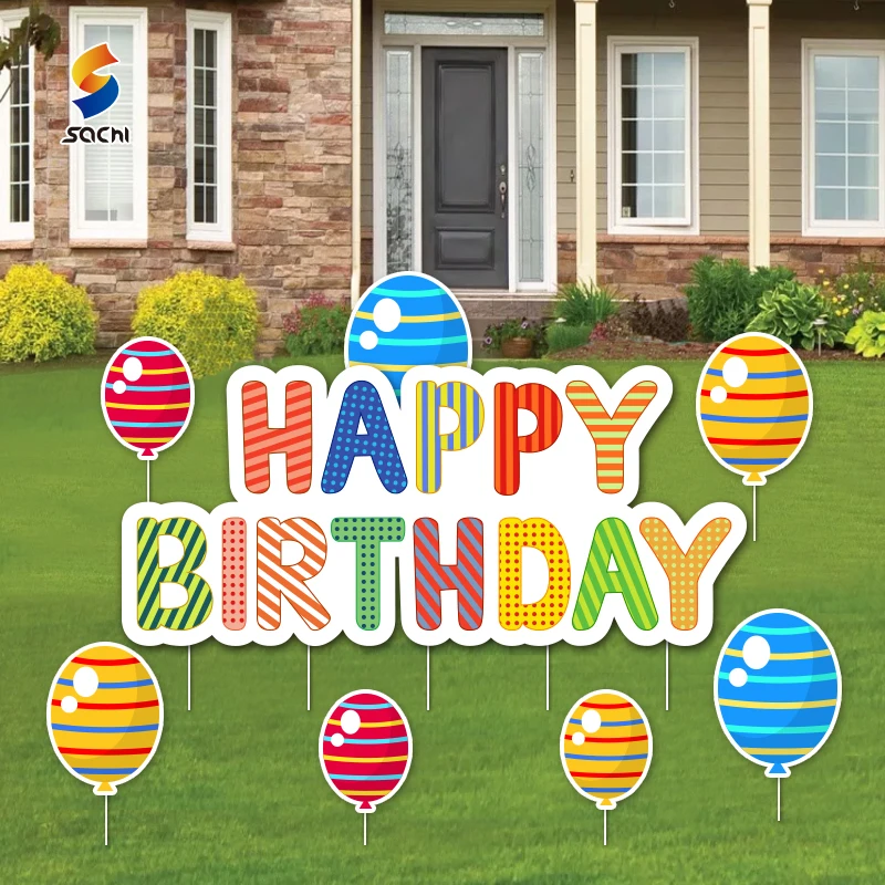 Happy Birthday Letters Yard Sign With Stakes Buy Happy Birthday Yard