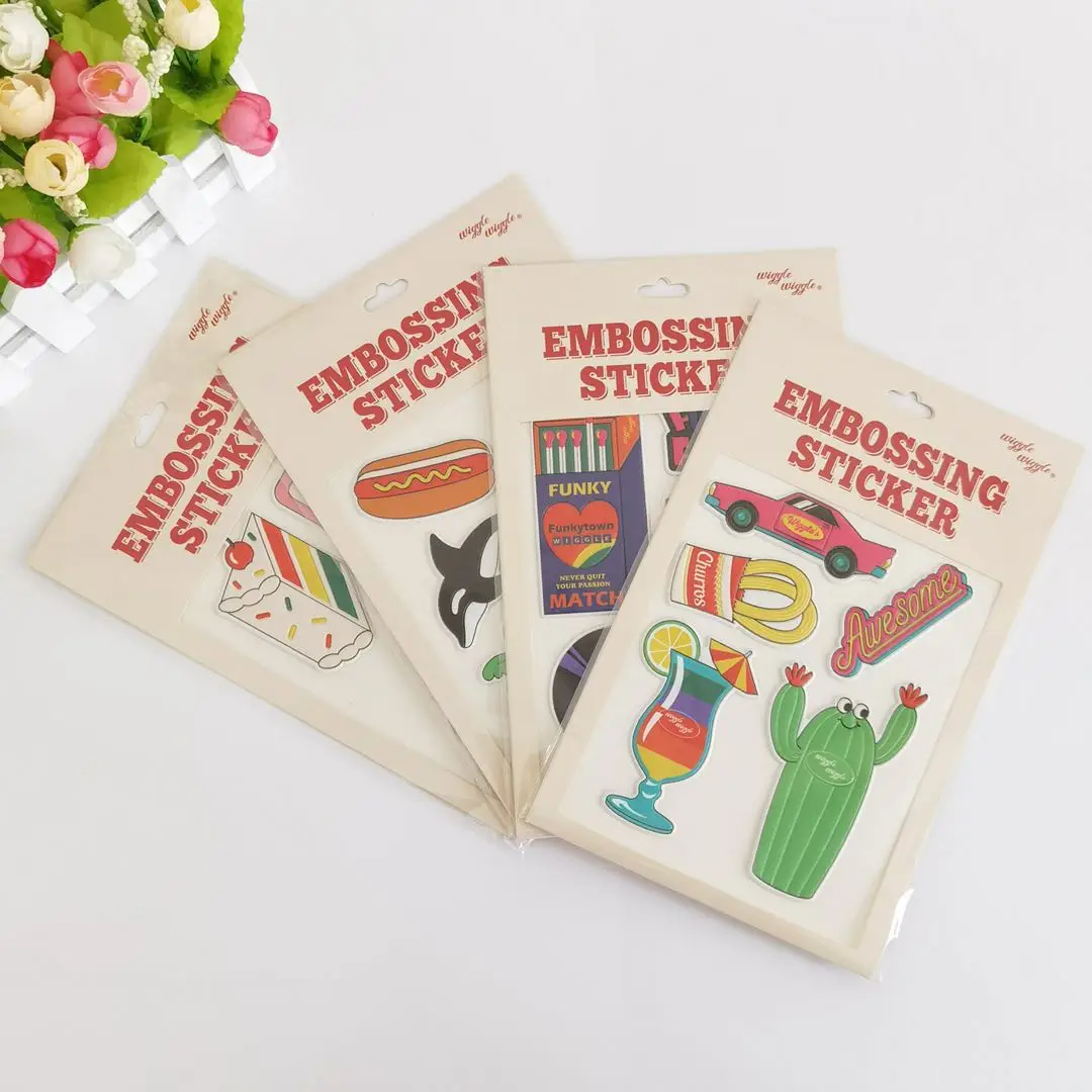 Professional Manufacturer Customized Embossed Pu Leather Sticker For