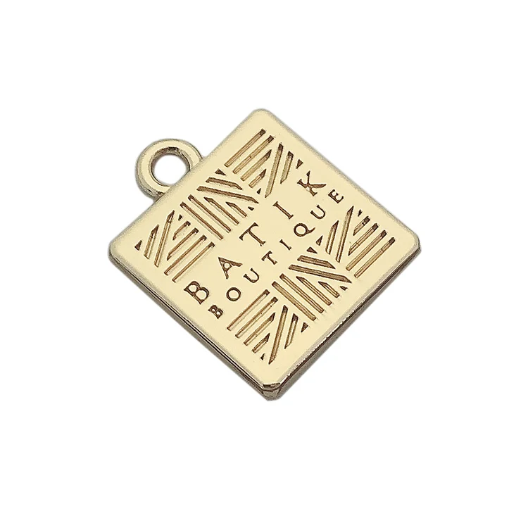 Wholesale top grade plating custom gold logo stamped wallet zipper pull