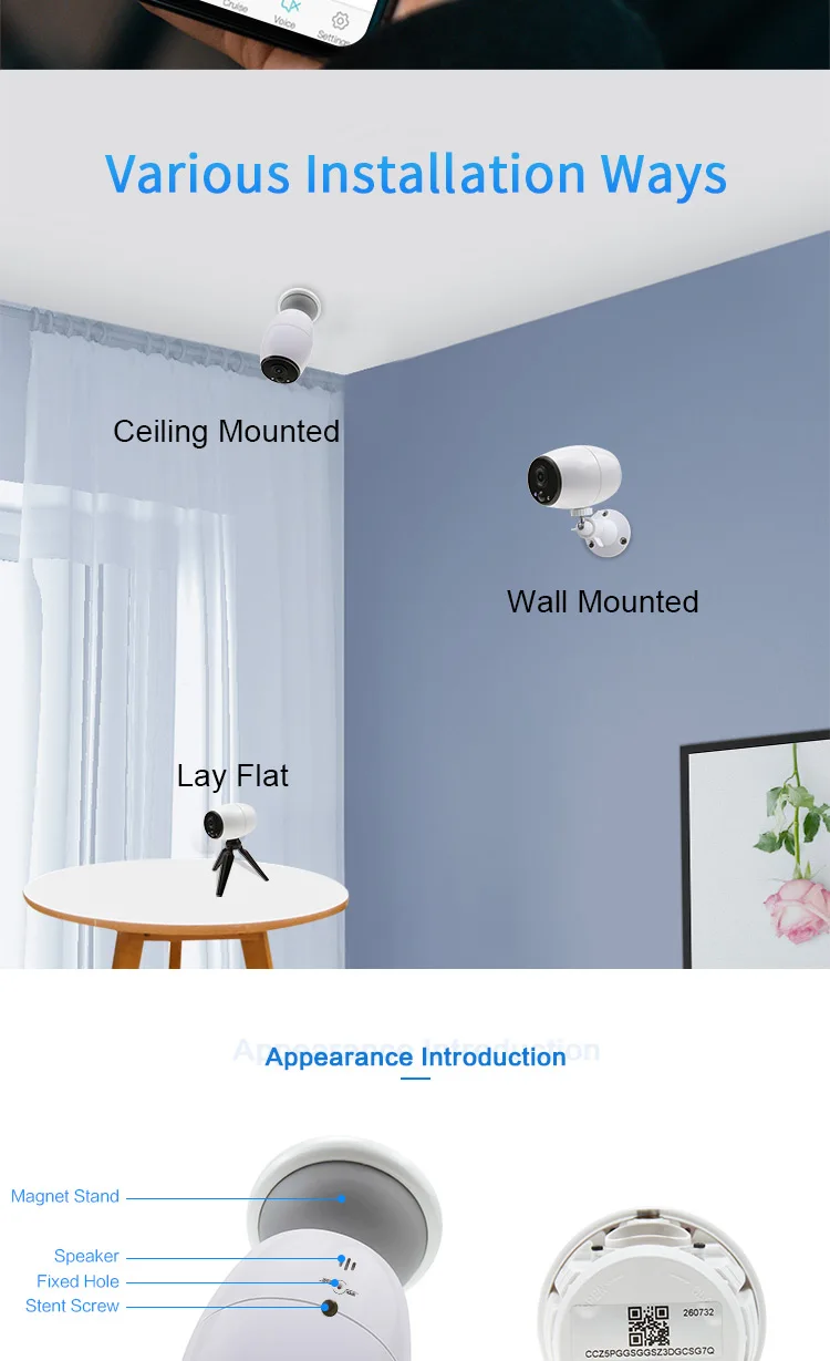 Home Security CCTV 1080P Battery Wireless Camera Outdoor 